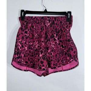 Lululemon Track That Mid-Rise Lined Short 5" Cheetah Camo Magenta Purple size 4